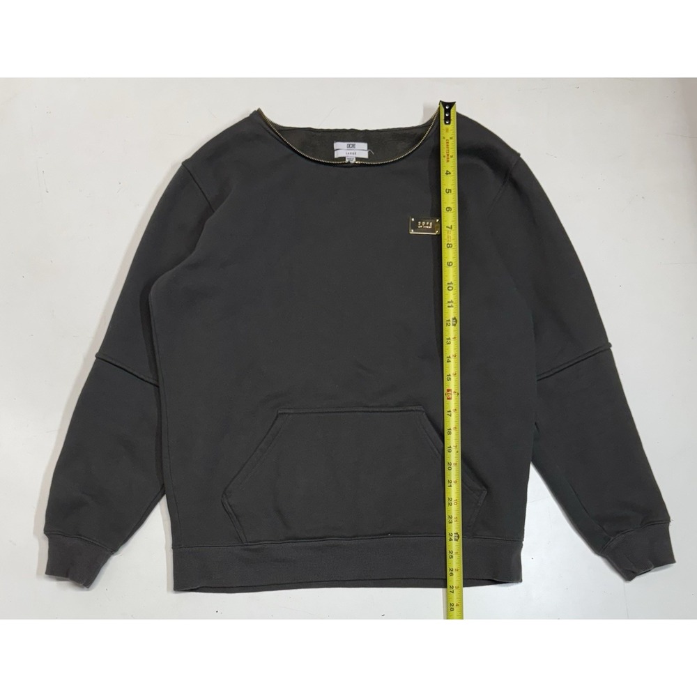 Dope Los Angeles Women's Front Pocket Sweatshirt Zipper Collar Large Olive